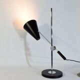 Adjustable desk lamp large model chrome and black
