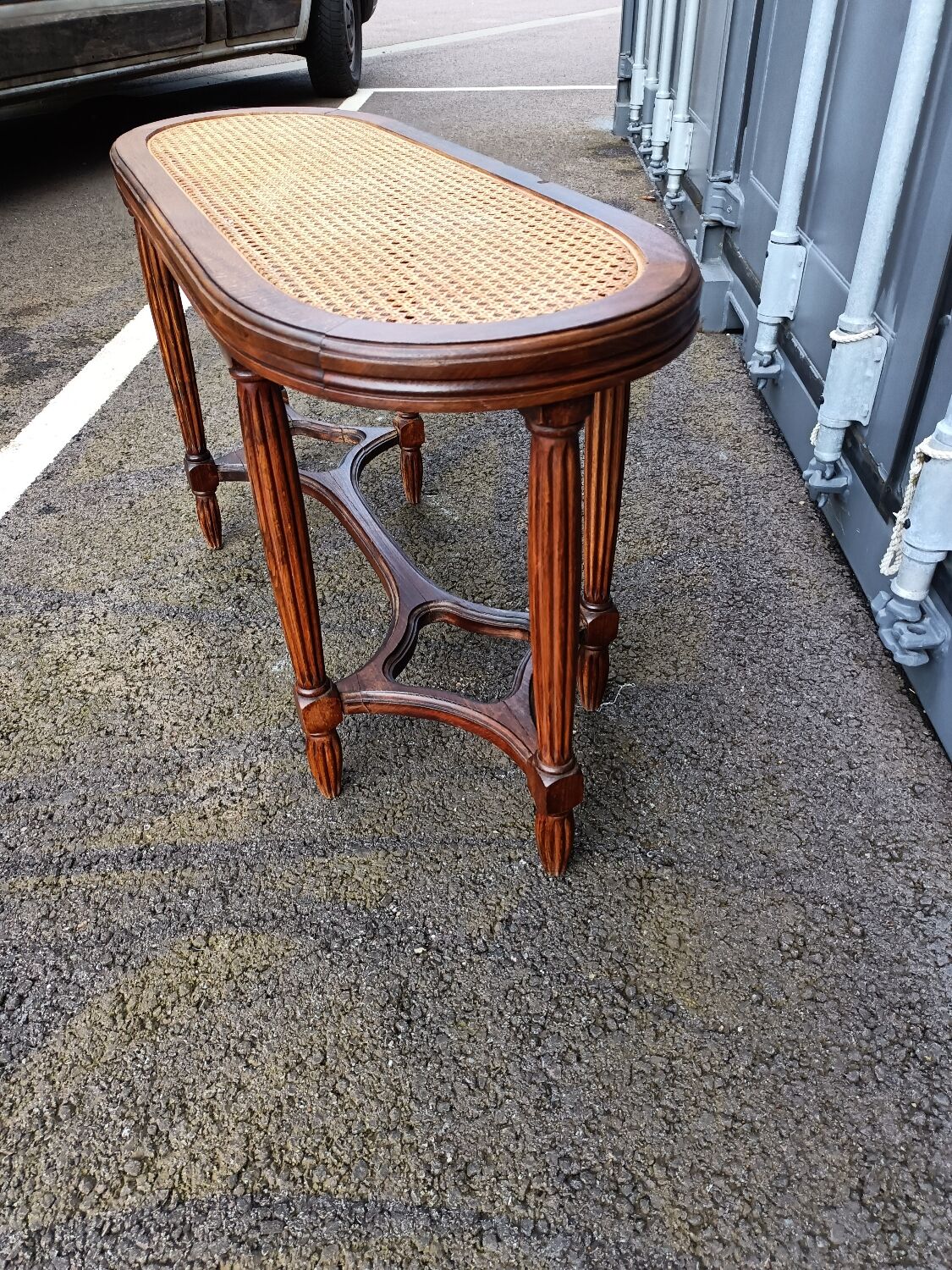 Banquette de piano bois style louis XVI