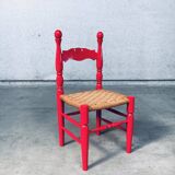 Set of Scandinavian Country Design Red Side Chairs, Sweden, 1960s