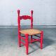 Set of Scandinavian Country Design Red Side Chairs, Sweden, 1960s