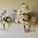 Pair of Italian wall lamps with a bouquet 1980