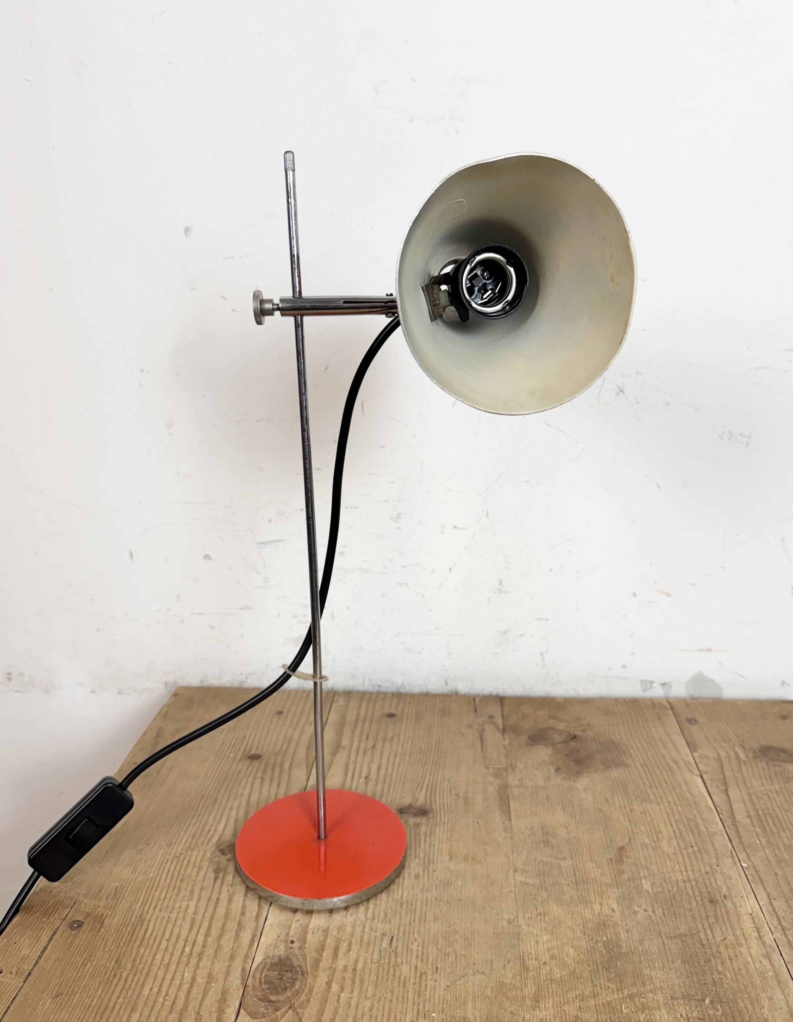 Vintage Red Table Lamp , 1970s
