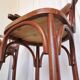 Set of 2 Vintage Bar Chairs: Red Leather Seat, High Pub Stools