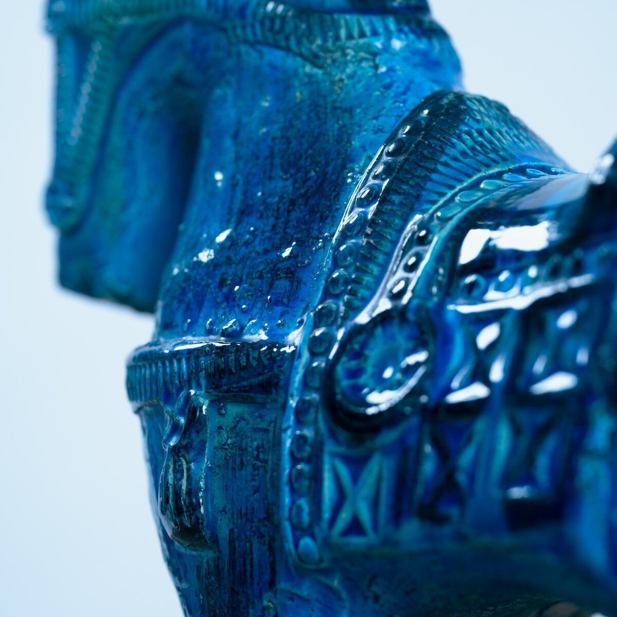 Rimini Blu horse sculpture by Aldo Londi for Bitossi, Italy, 1970s