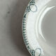 Céranord Saint Amand deep plate with green crown decoration.