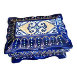 Ceramic box HB Henriot Quimper pointillism