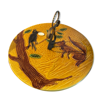 Cheese dish Vallauris the raven and the fox