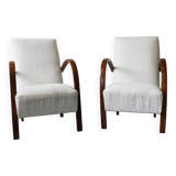 Pair of armchairs by Jindřich Halabala, circa 1930, Czechoslovakia.