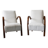 Paire de fauteuils par Jindřich Halabala, vers 1930, Tchécoslovaquie.