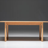 Coffee table in soap treated oak, carl malmsten, 1960's, sweden