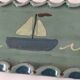 Decorative handcrafted dish – glazed earthenware, marine decor – 80s/90s