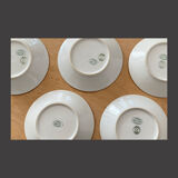 Set of four coffee cups and five porcelain cups of limoges around 1900