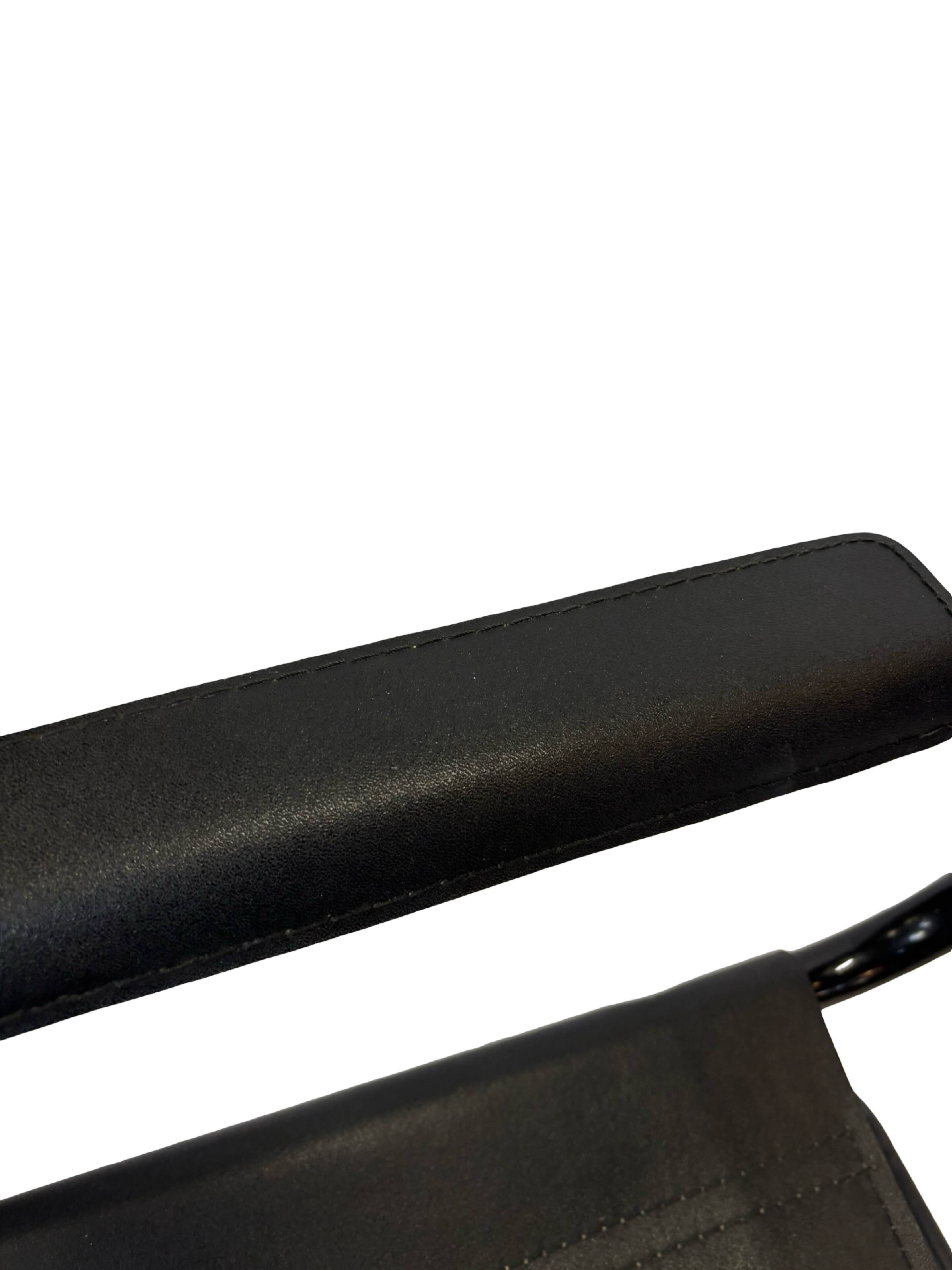 Set of 4 Bauhaus cantilever chairs in black imitation leather design