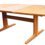 Oval Scandinavian teak dining table