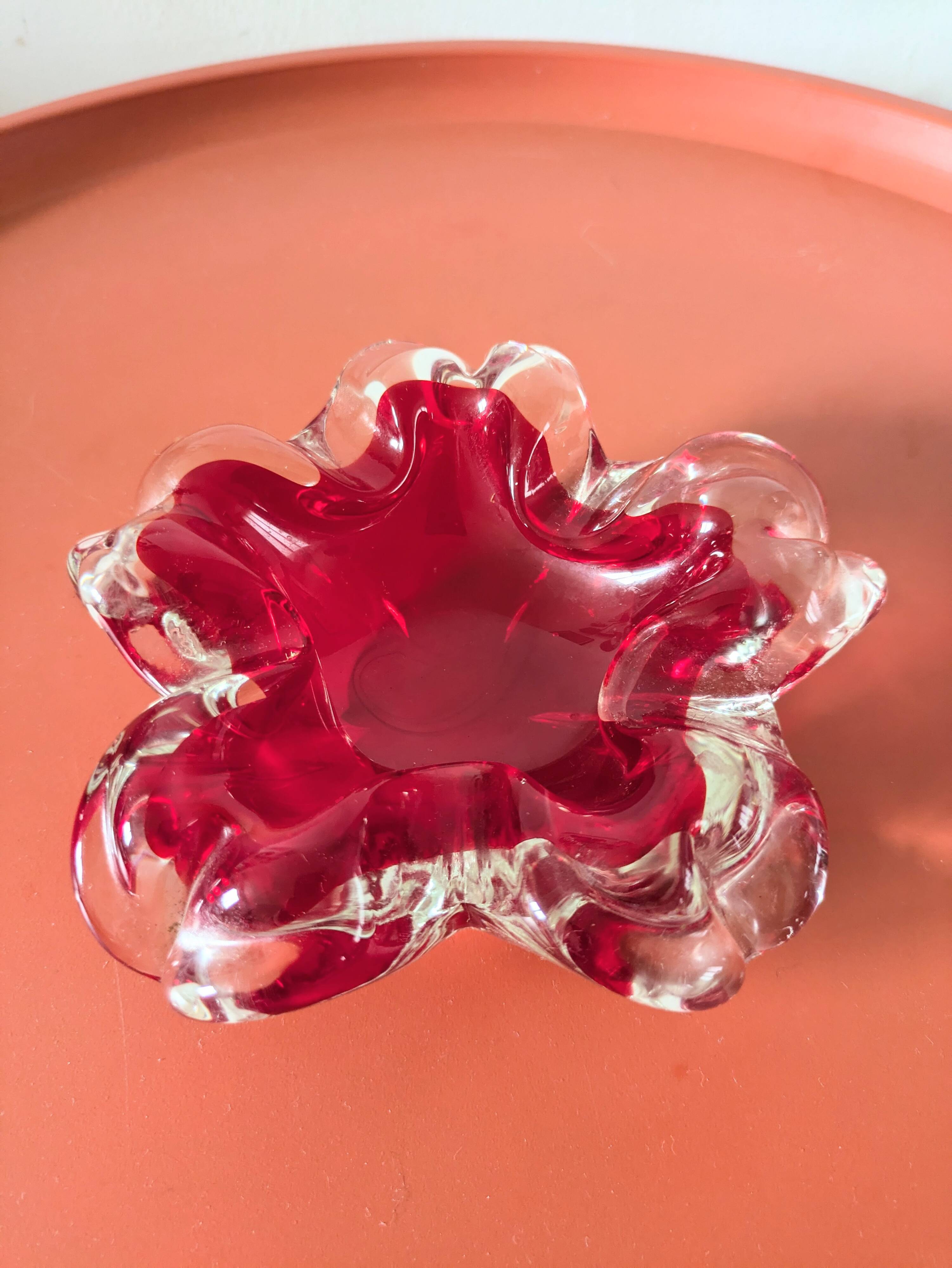 Ashtray in murano glass 70s design