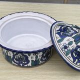 Ceramic pot with floral pattern