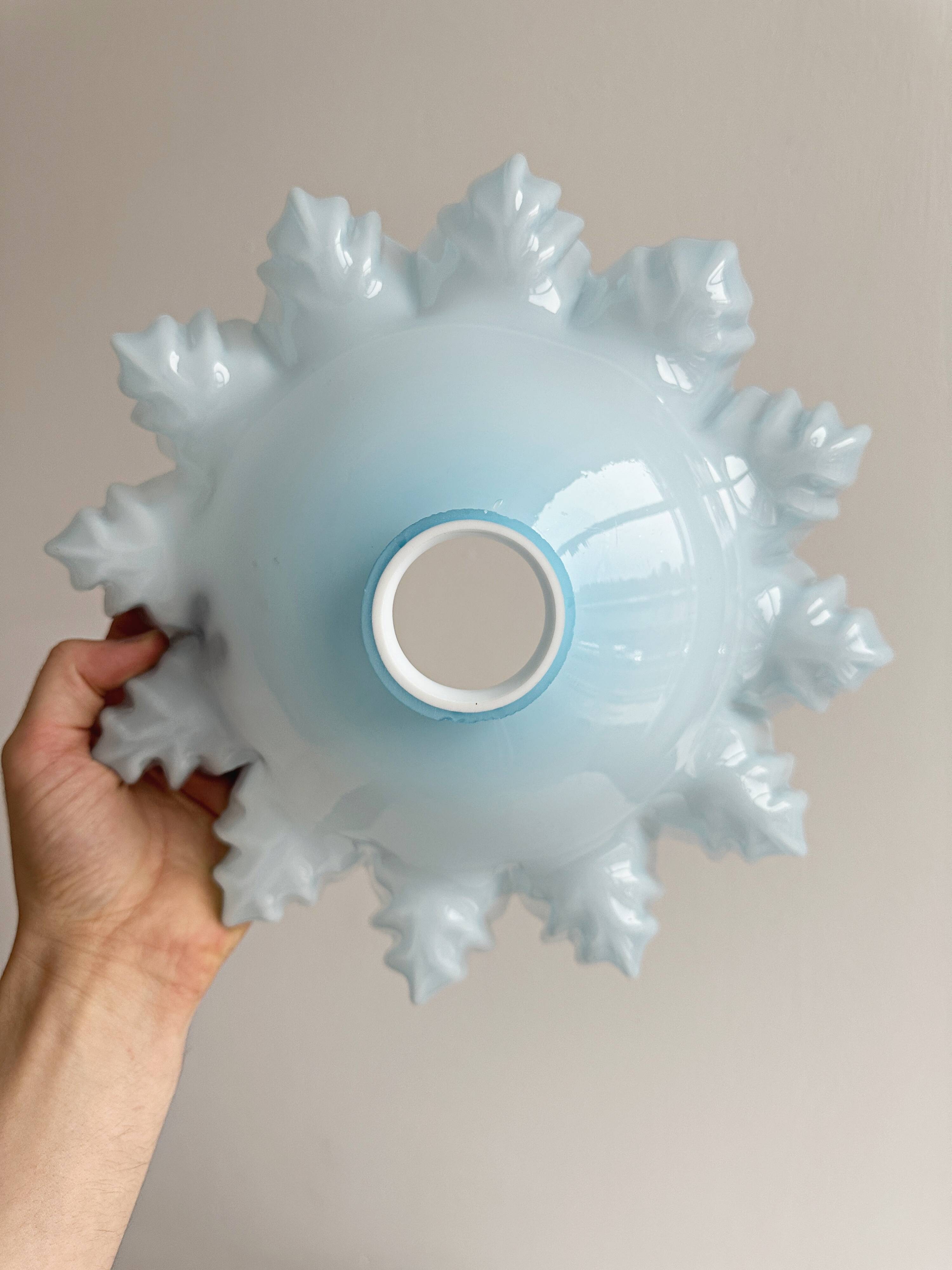 blue opaline glass pendant lamp