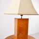 Vintage burl wood table lamp, 1970s
