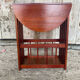 Antique Wooden Nightstand Side Table Folding Shelf Wine Magazine Rack