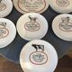 CHEESE SERVICE 12 PLATES AND PORCELAIN TRAY AUTEUIL CREATION JACQUES LOBJOY