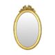 French Oval Facet Cut Mirror with Bow Classic 51cm