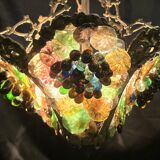 Murano chandelier in bronze and bunches of grapes