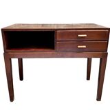 Entrance table made of stained beech wood, large space and two drawers