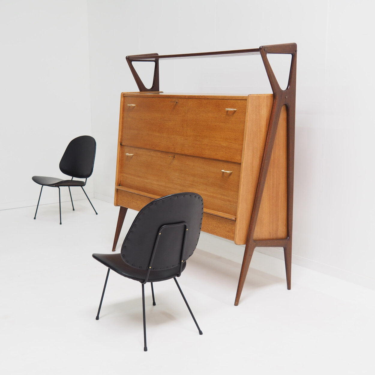 Bar cabinet by Louis Paolozzi for René Godfrid, 1950s