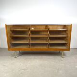 Vintage counter with drawers and glass top