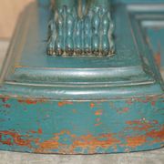 Console ancienne sculptée à la main circa 1880 avec plateau en marbre