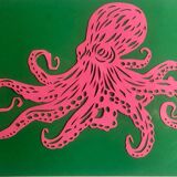 Colour paper work of the octopus