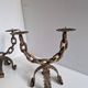 Pair of Brutalist Candelabra Candle Holders from the 60s 70s