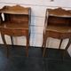 Pair of Louis XV style curved bedside tables in cherry wood