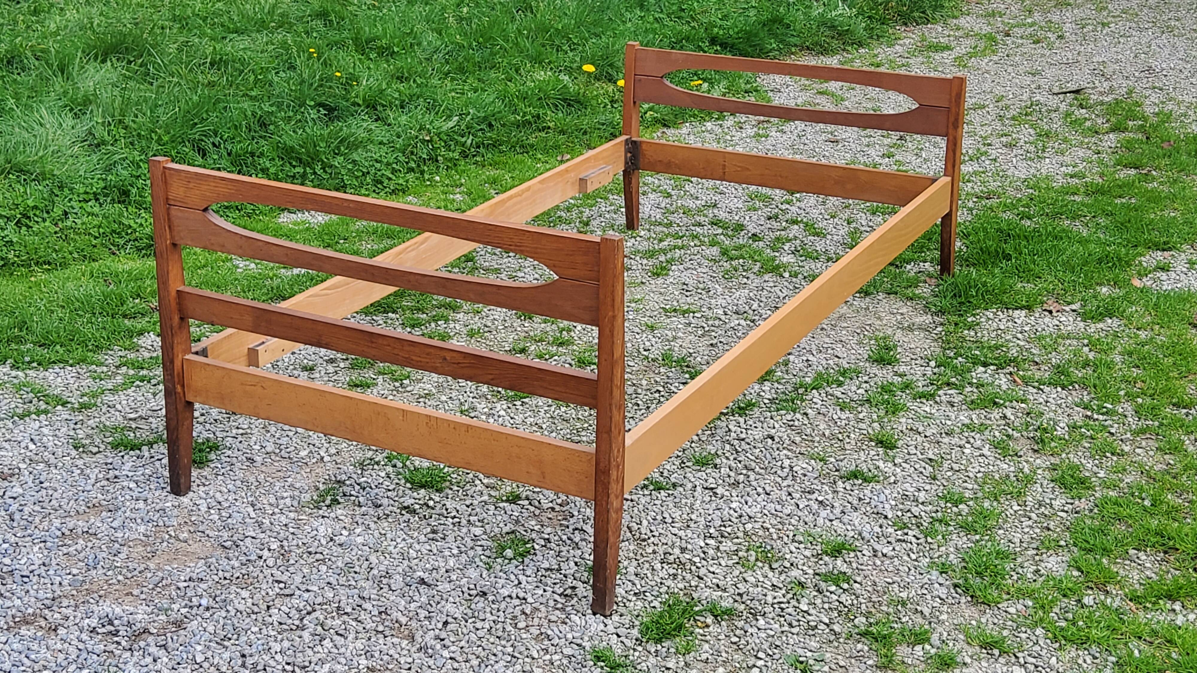 Vintage 50s oak daybed