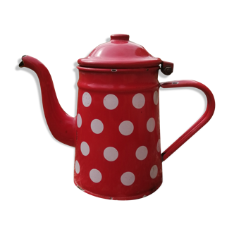 Enamelled sheet metal teapot