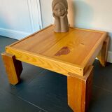 Table basse vintage pin massif
