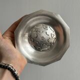 Coquillor silver metal butter dish