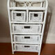 Commode en rotin blanc