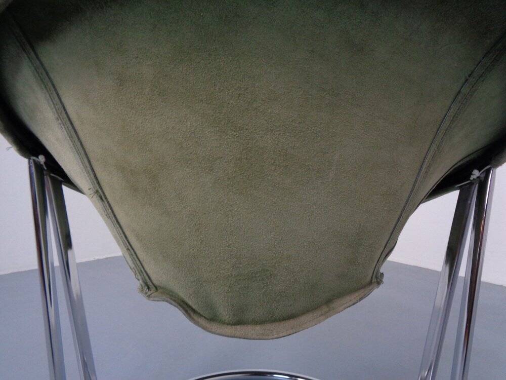 Vintage Suede Lounge Chair by Lusch Germany, 1960s