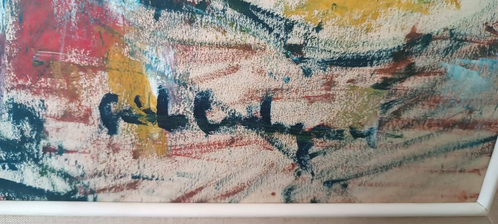 Mixed media on paper, masked figures GUIDO CODOGNONE (1901-1968)