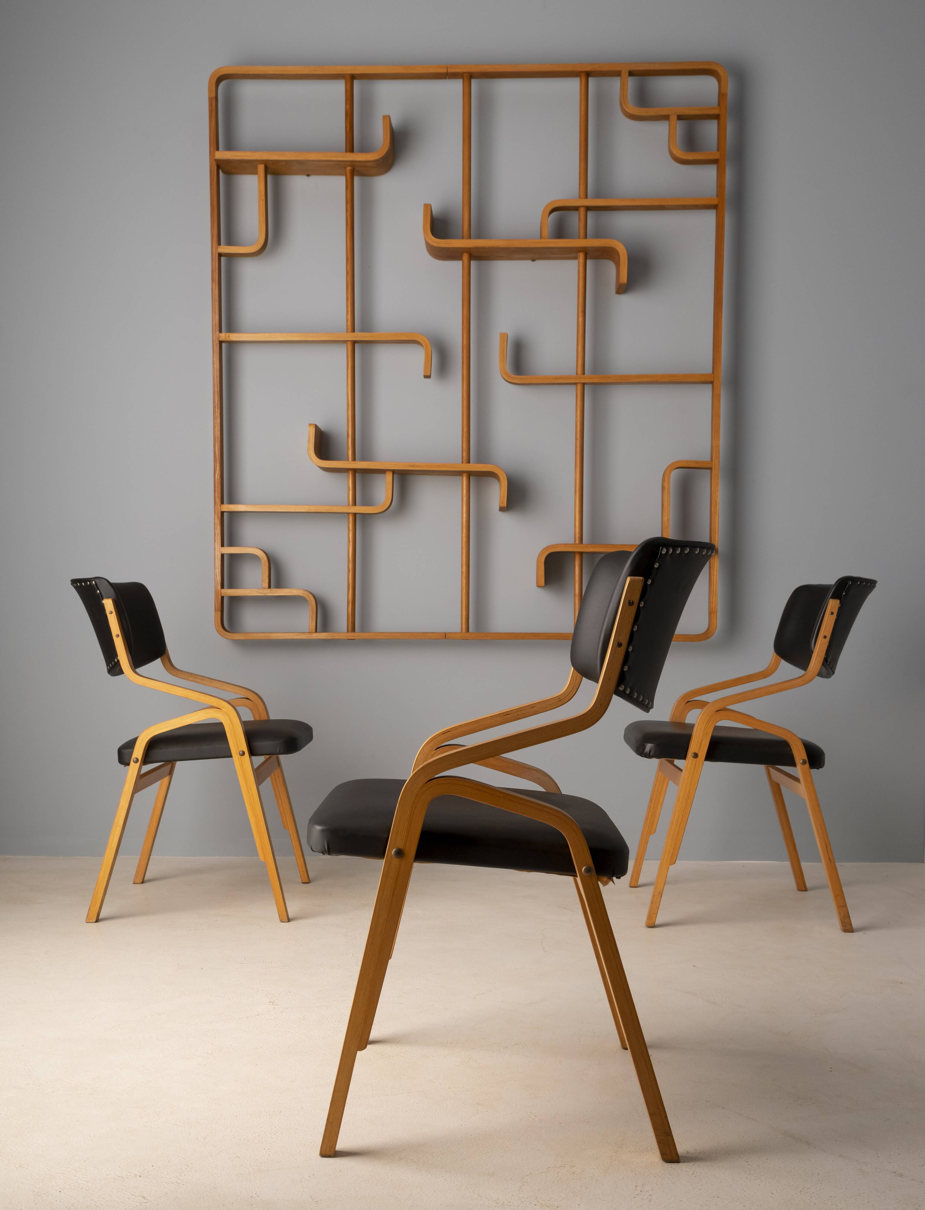 Set of 12 chairs, Ludvík Volák, 1960s–1970s, Czechoslovakia