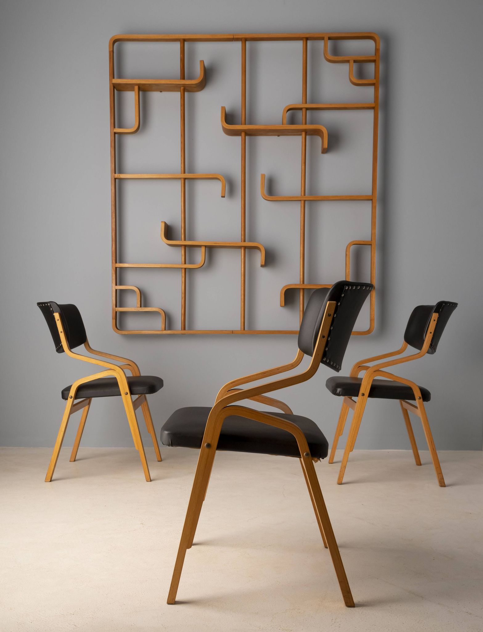 Set of 12 chairs, Ludvík Volák, 1960s–1970s, Czechoslovakia