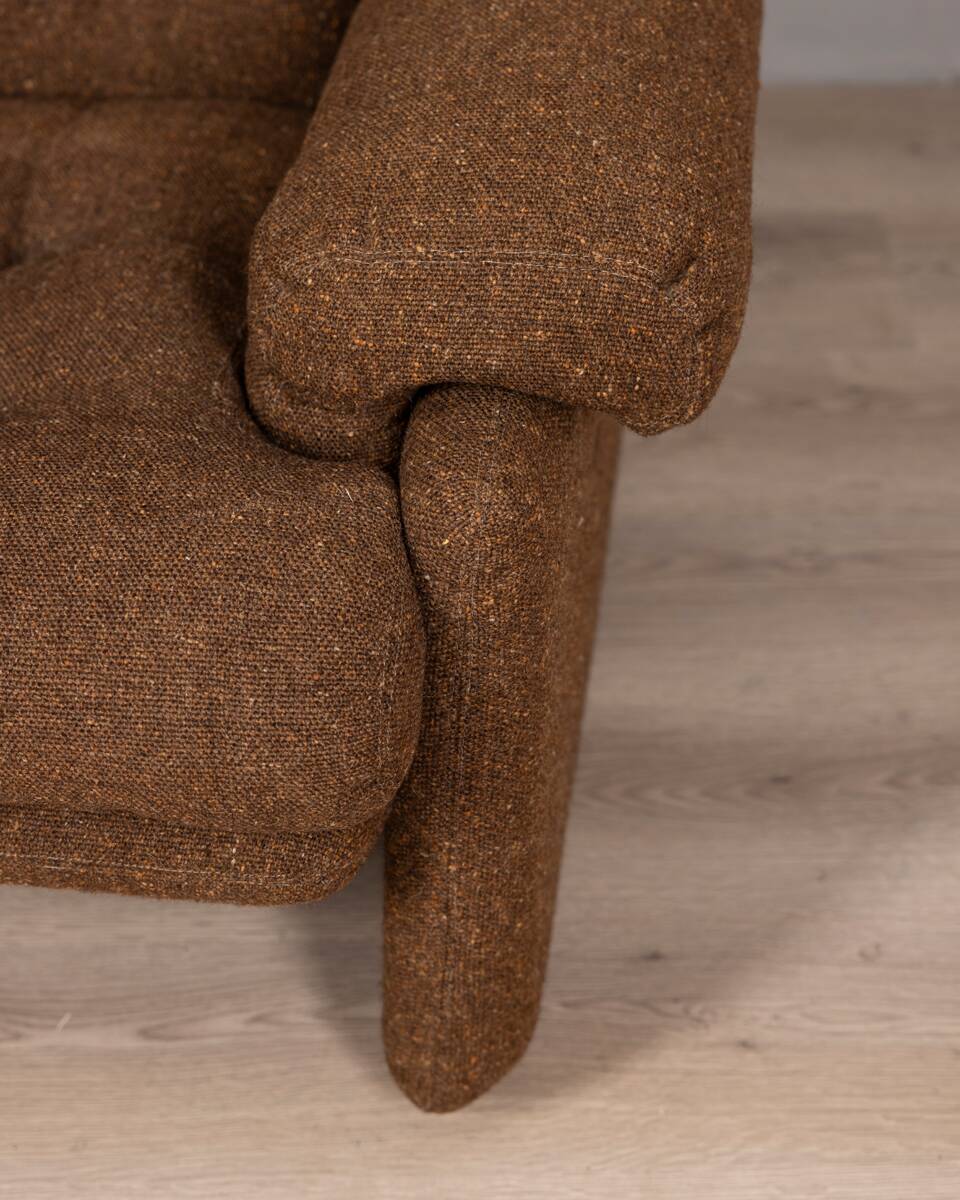 Paire de fauteuils années 70 en tissu mod. Coronado design Afra & Tobia Scarpa