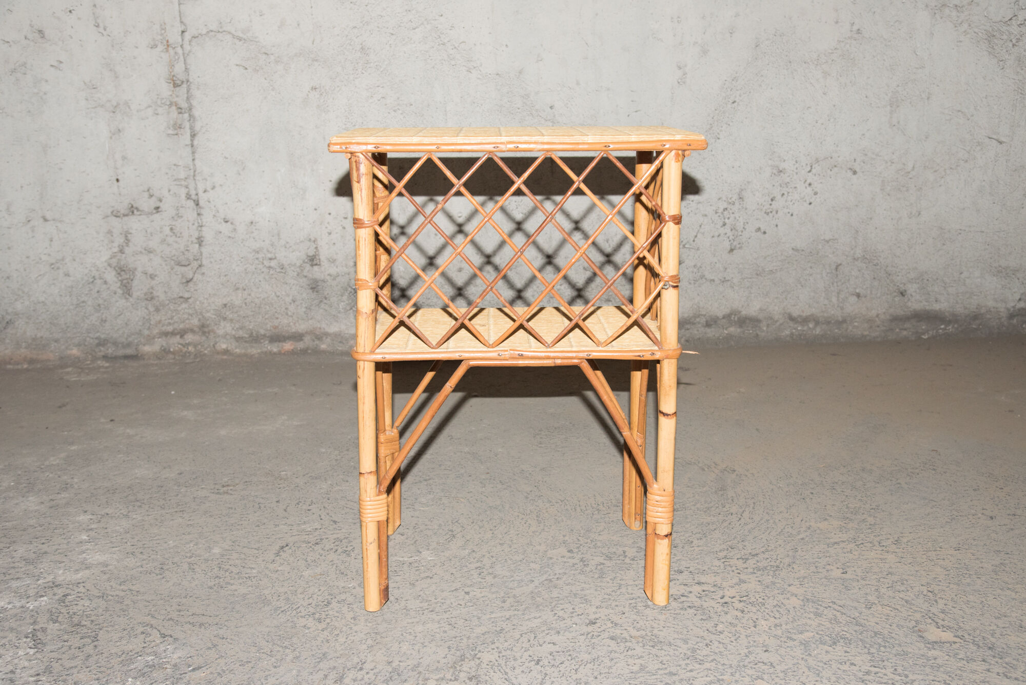 Bamboo bedside - rattan 60's