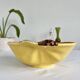 Large vintage salad bowl slip apple shape hand painted earthenware