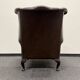 Brown Leather Chesterfield Wing Chair