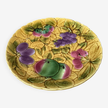 Sarreguemines barbotine serving plate