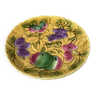 Sarreguemines barbotine serving plate