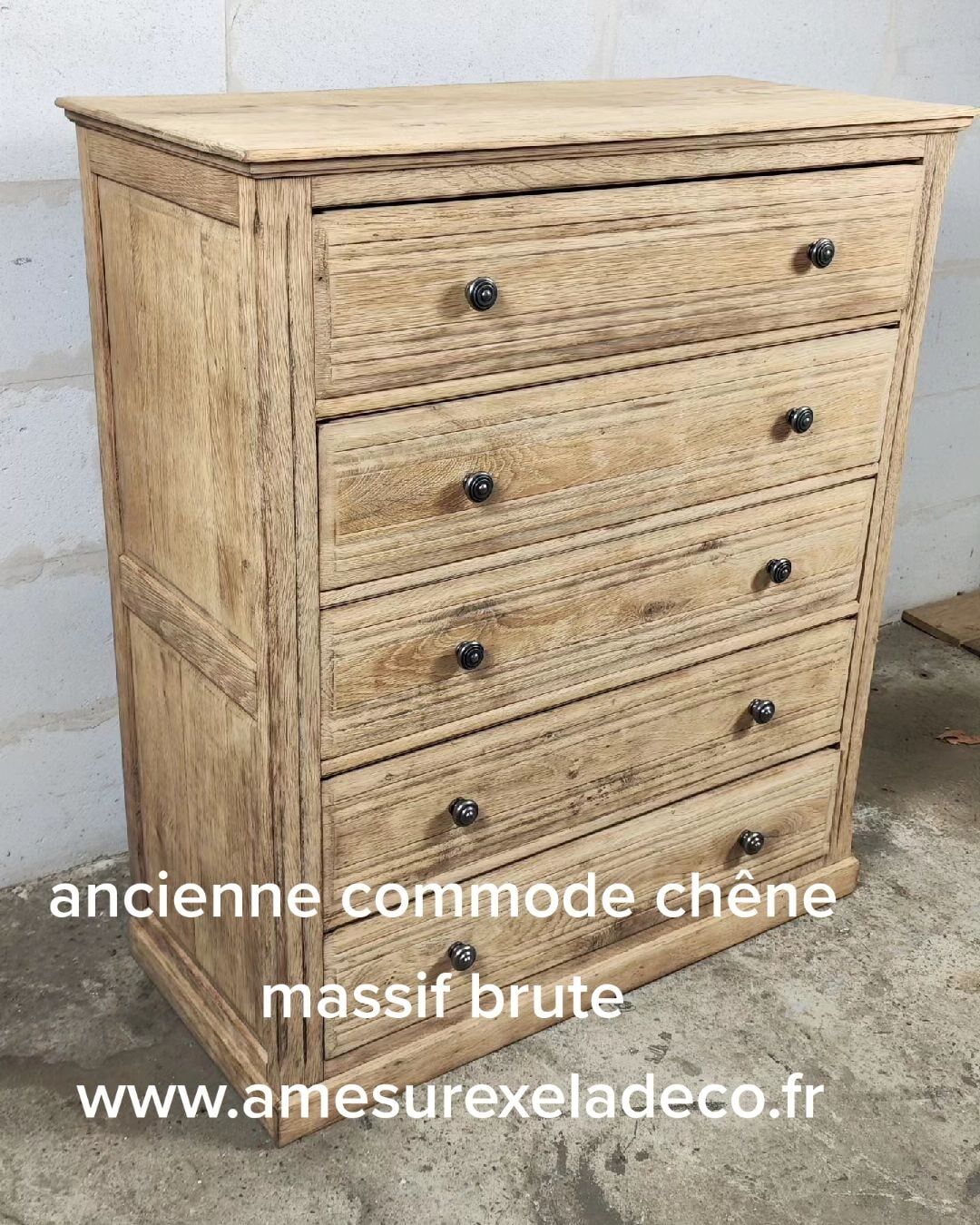 Oak chest of drawers five drawers