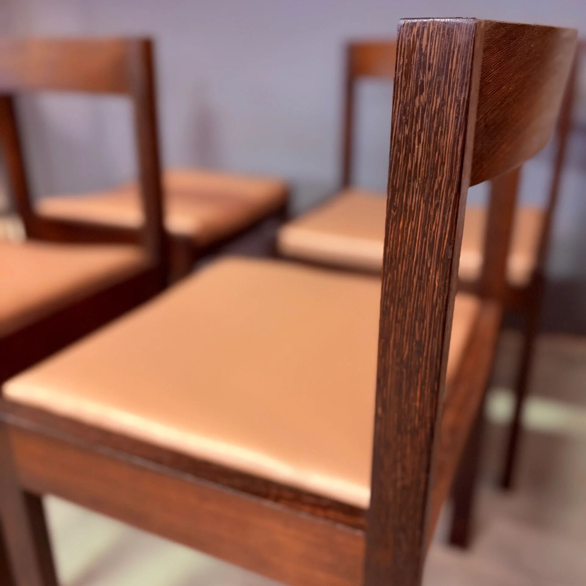 Chaises de salle à manger par Gerard Geytenbeek, wengé, années 1960.